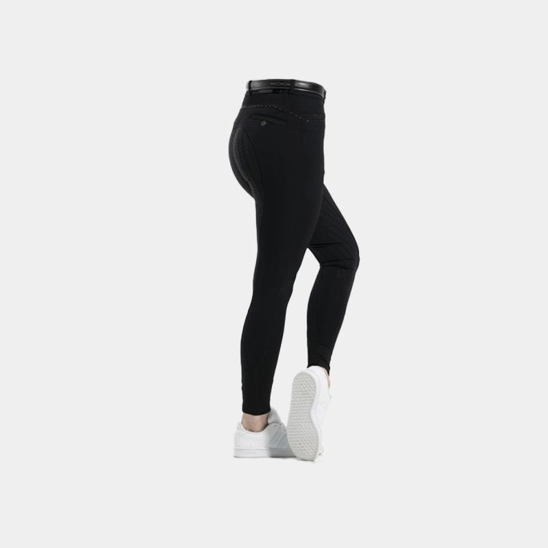 Equithème - Pantalon d'équitation femme Safir fond silicone marine | - Ohlala