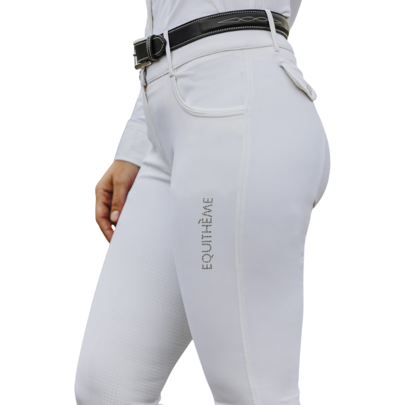 Equithème - Pantalon d'équitation femme Beverly blanc