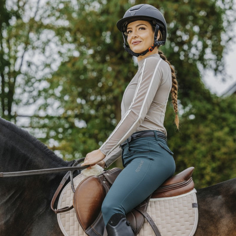 Equithème - Pantalon d'équitation femme Beverly vert forêt