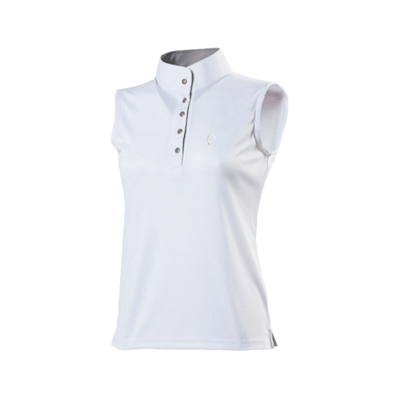 Equithème - Sleeveless Mesh Polo Shirt White