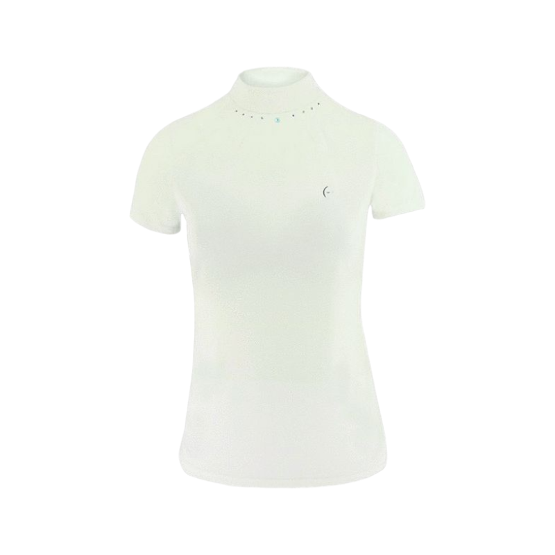 Equithème - White Efel short-sleeved competition polo shirt