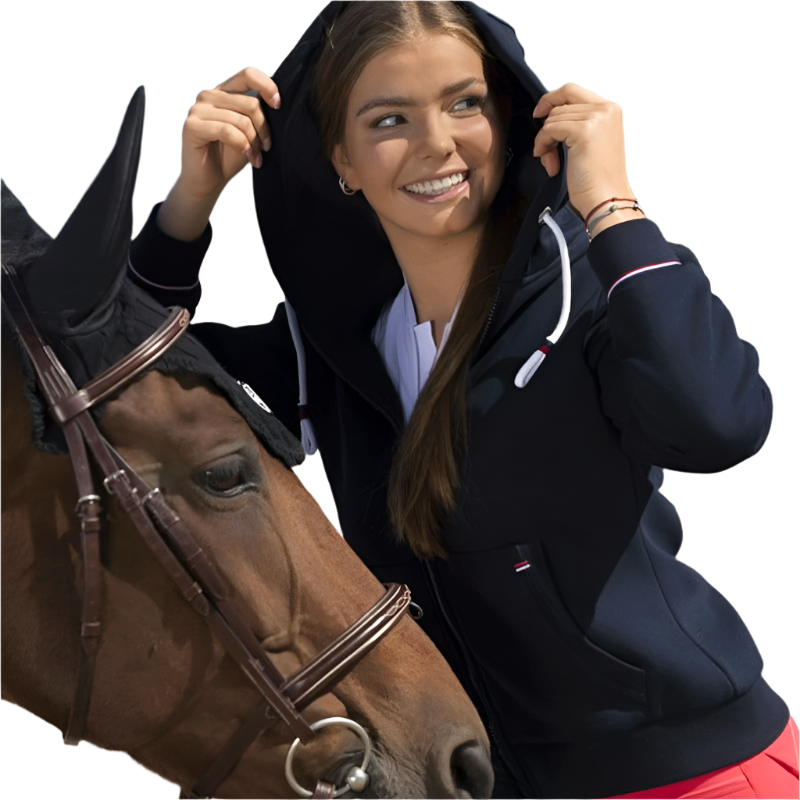 Equithème - Courtney women's navy zipped hoodie