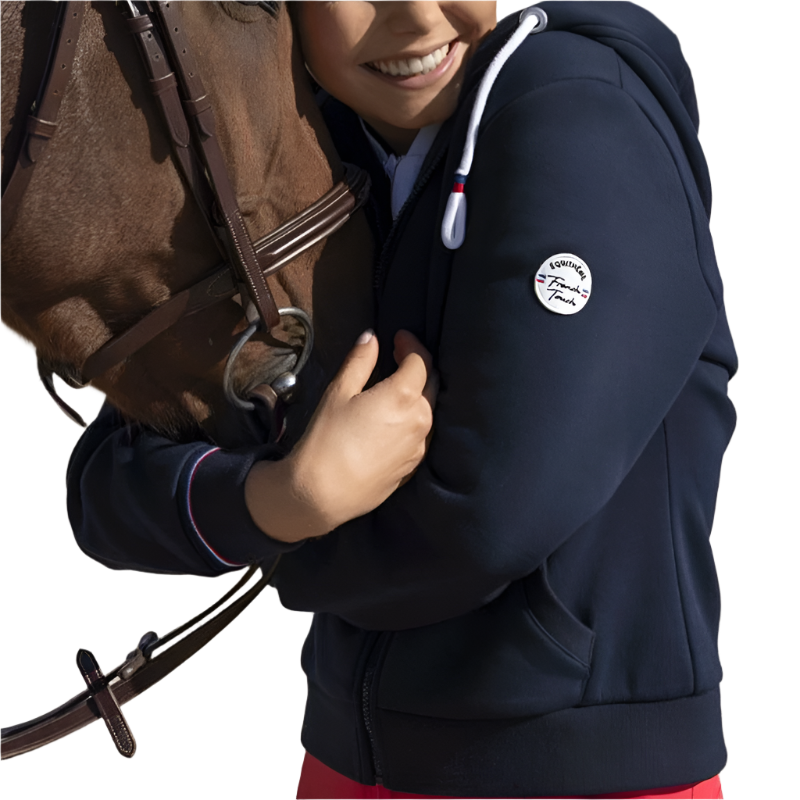 Equithème - Courtney women's navy zipped hoodie