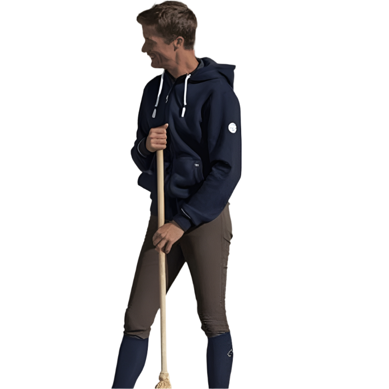 Equithème - Men's zipped hoodie Nicolas navy