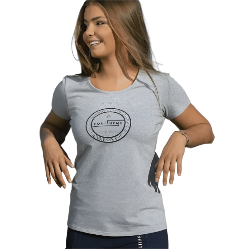 Equithème - Anna gray women's short-sleeved t-shirt