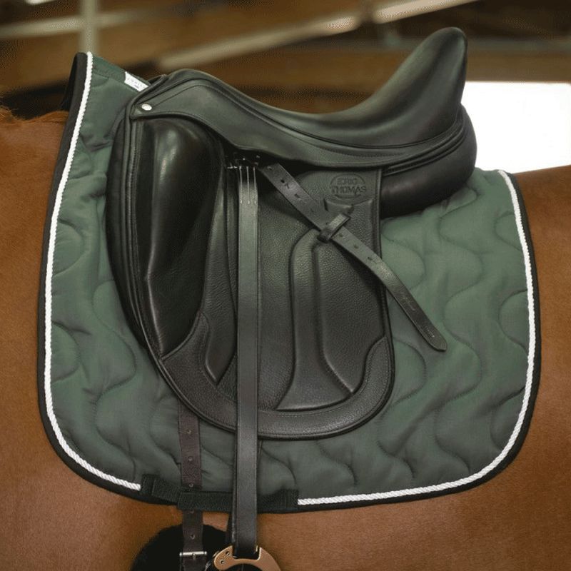 Equithème - Tapis de dressage Polyfun vert foncé | - Ohlala