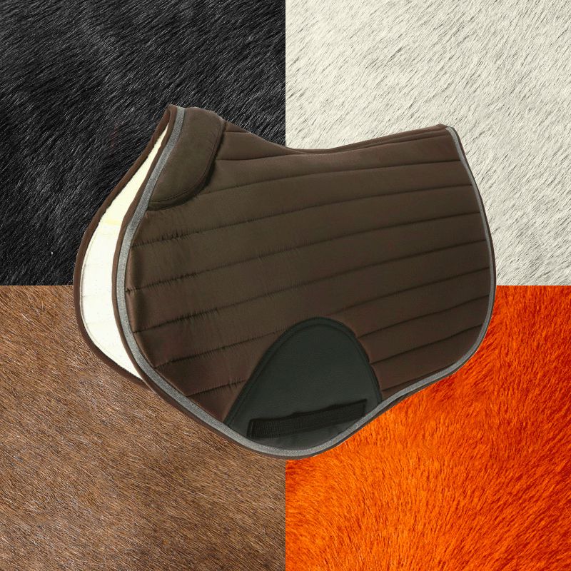 Equithème - Tapis de selle Compétition choco | - Ohlala