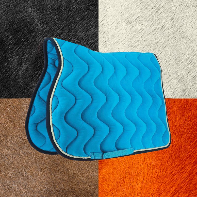 Equithème - Tapis de selle polyfun turquoise | - Ohlala