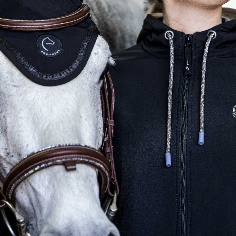 Equithème - Damen-Softshell-Jacke langarm Je t'aime Victoria schwarz | - Ohlala