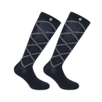 Equithème - Chaussettes d'équitation Sandra marine | - Ohlala