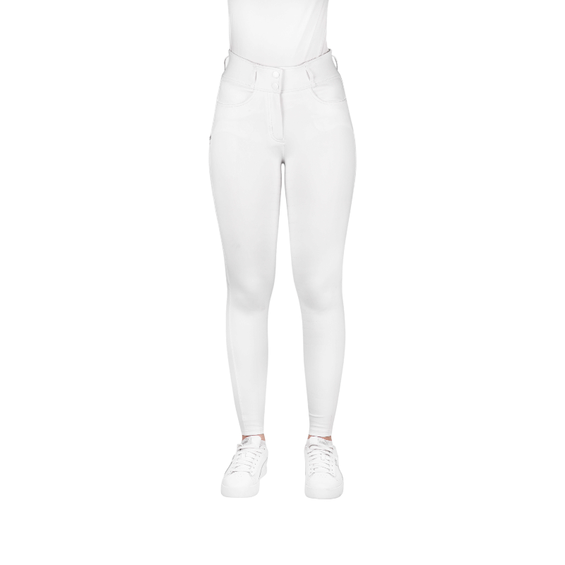 Equithème - Women's Mila white riding breeches | - Ohlala