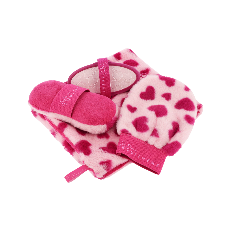 Equithème - Brosse lustrante Je T'aime rose | - Ohlala
