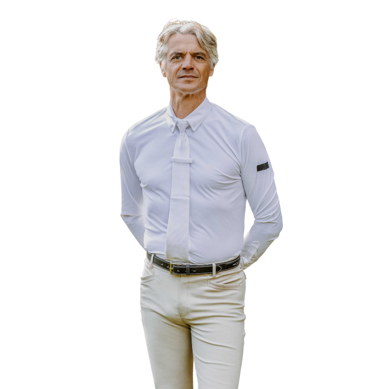 Equithème - Chemise manches longues homme Adrien blanc | - Ohlala