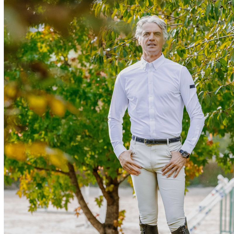 Equithème - Chemise manches longues homme Adrien blanc | - Ohlala