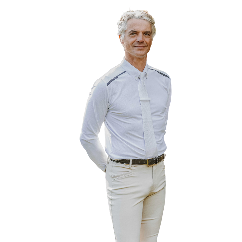 Equithème - Chemise manches longues homme Adrien blanc | - Ohlala