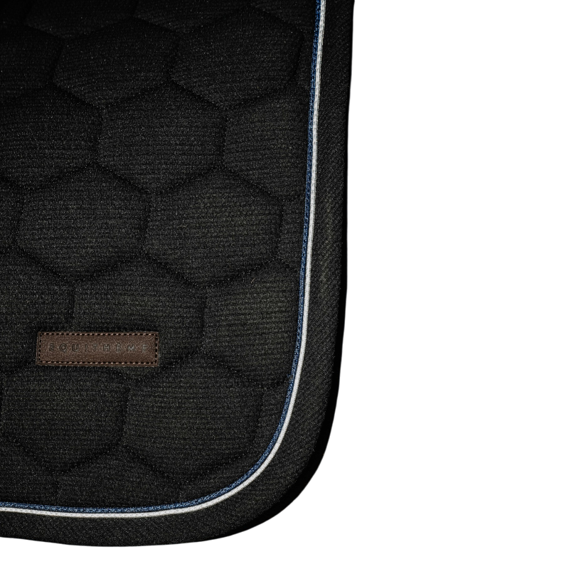 Equithème - Tapis de selle Honey noir | - Ohlala