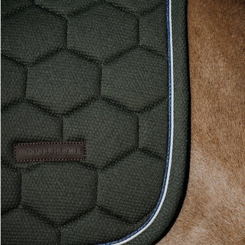 Equithème - Tapis de selle Honey vert foncé | - Ohlala