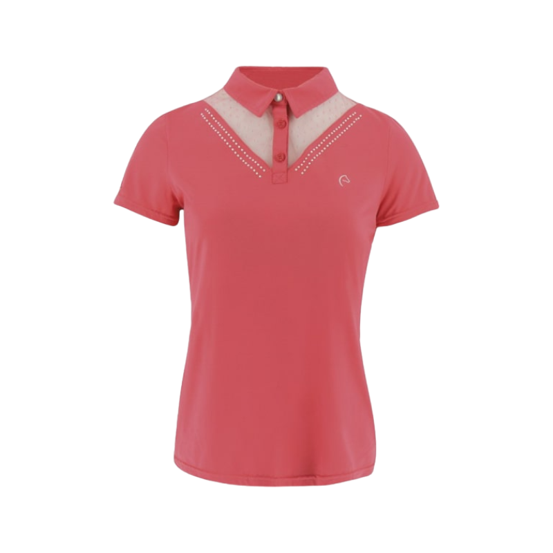 Equithème - Lady short-sleeved polo shirt Fuchsia