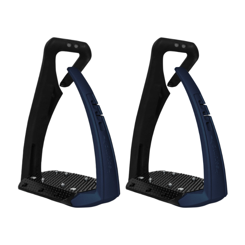 Freejump - Soft'Up Pro stirrups + marine pearl/black 