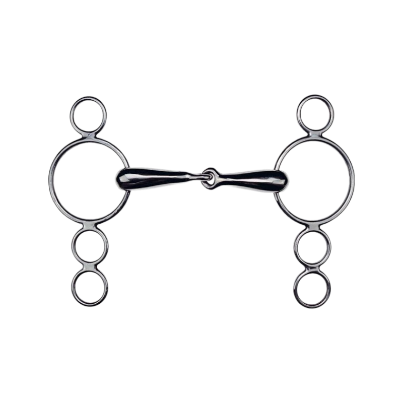 Feeling - Pessoa bit with 4 hollow split rings in stainless steel