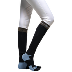 Flags & Cup - Women's Olbia black/iris riding socks | - Ohlala