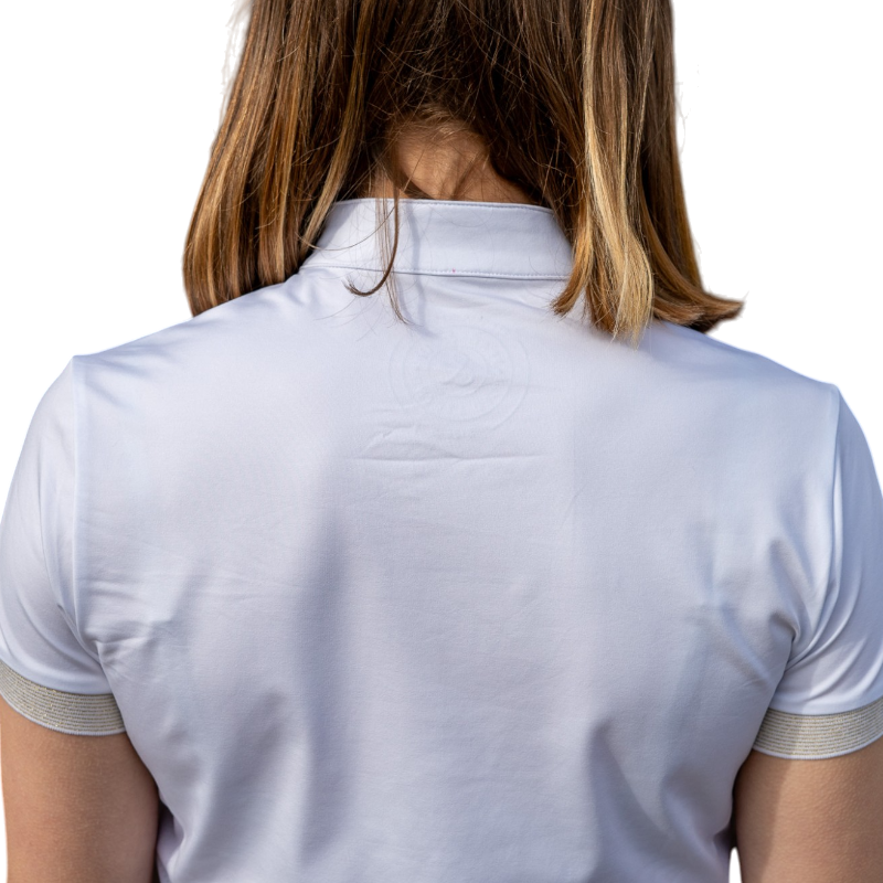 Flags & Cup - Polo de concours manches courtes femme Andria blanc