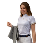 Flags & Cup - Polo de concours manches courtes femme Andria blanc | - Ohlala