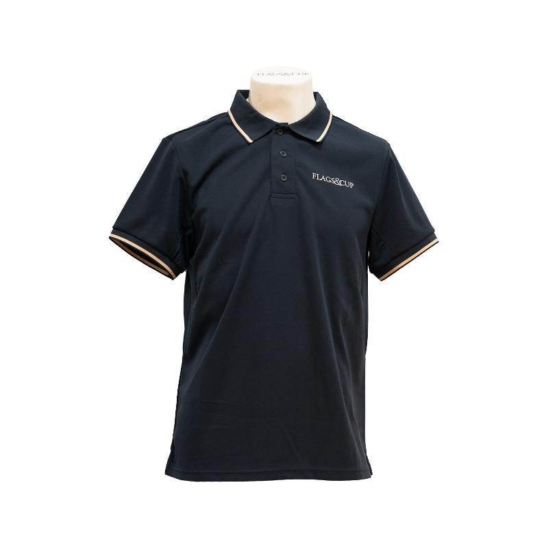 Flags & Cup - Men's short sleeve polo Lugano navy 