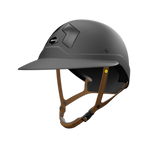 Flex On - Casque d'équitation Armet Dark MIPS jugulaire marron visière Angel