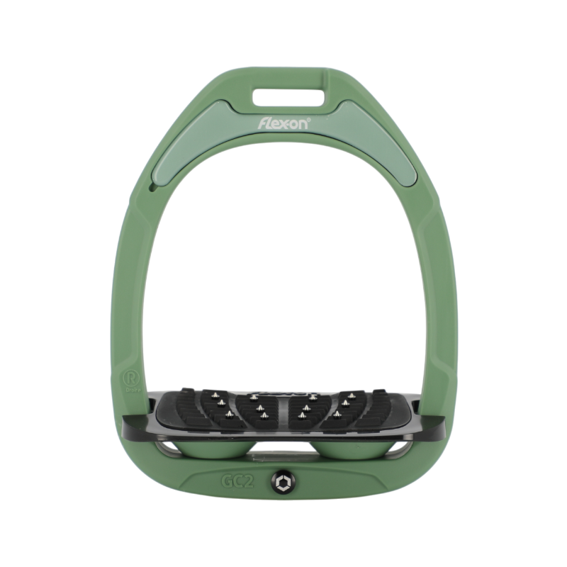 Flex On - Limited edition - Ultra grip inclined green composite stirrups kashmir 