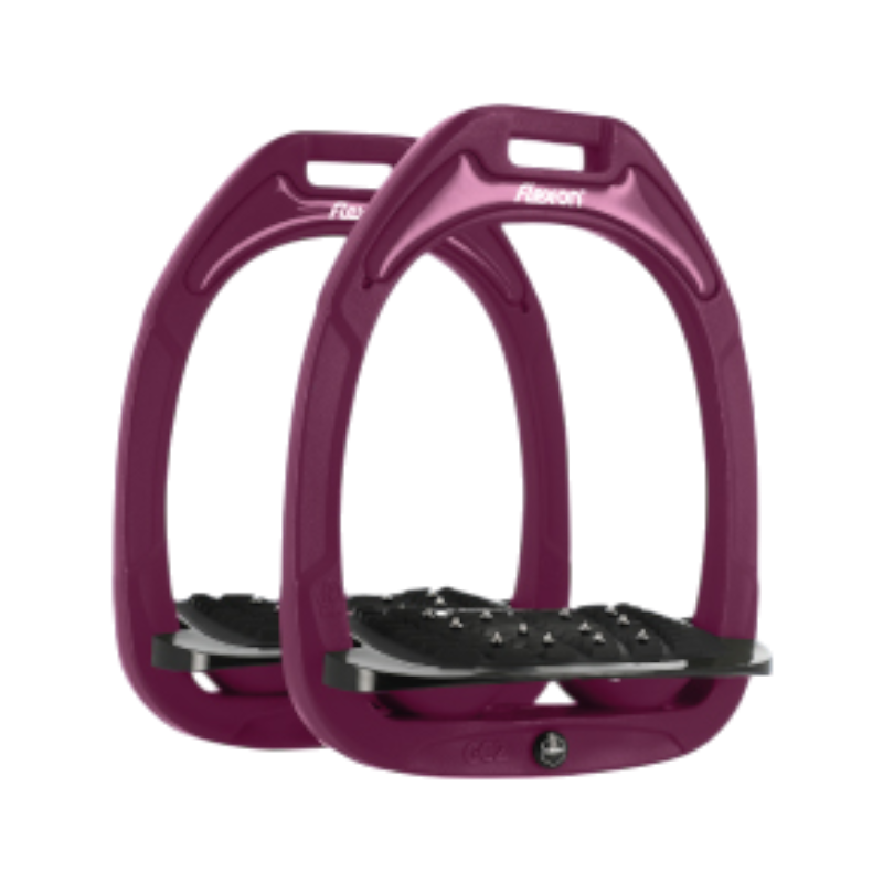 Flex On - Limited edition - Ultra grip plum caspia green composite stirrups 
