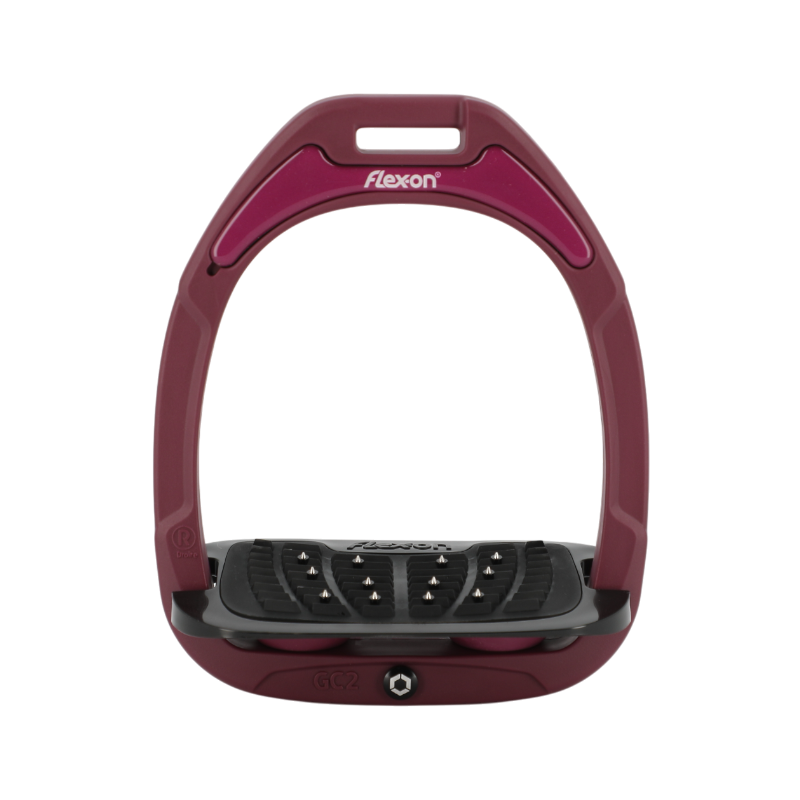 Flex On - Limited edition - Ultra grip plum caspia green composite stirrups 
