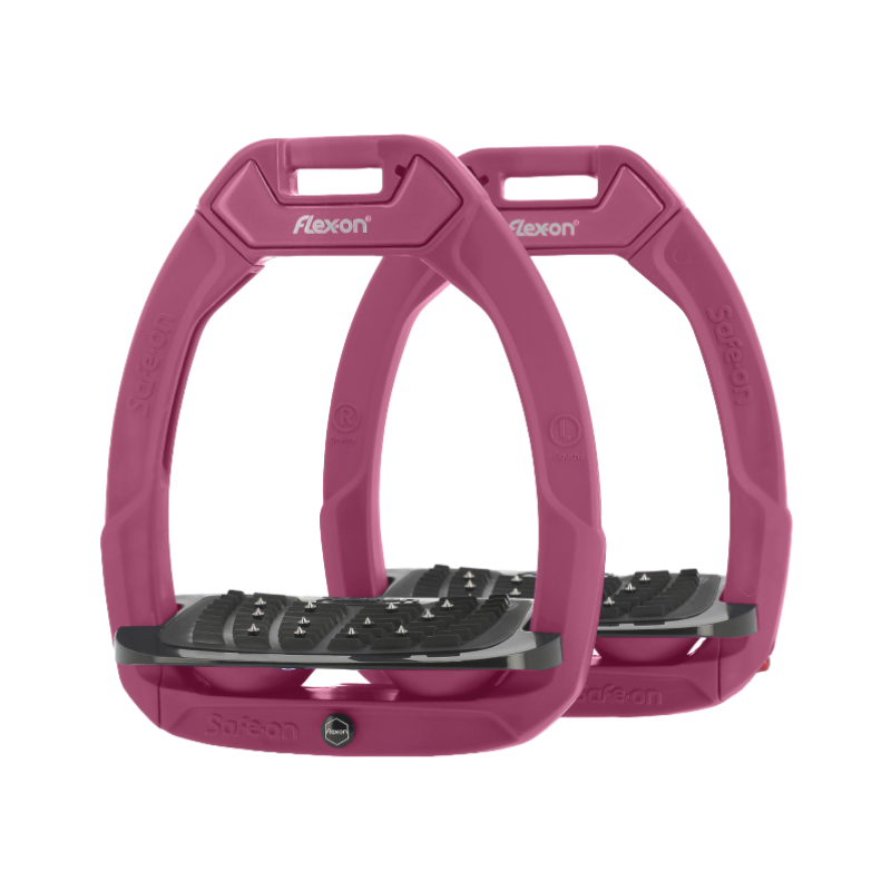 Flex On - Édition limitée - Étriers Safe On incliné ultra grip ibis rose