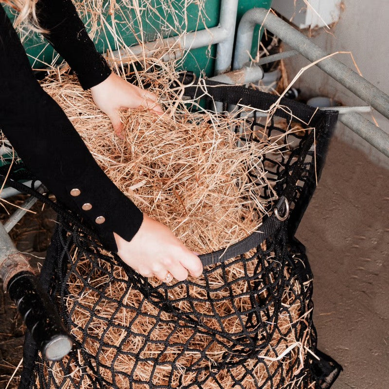 Grooming Deluxe - Square hay net Easy Fill black 4.5cm | - Ohlala