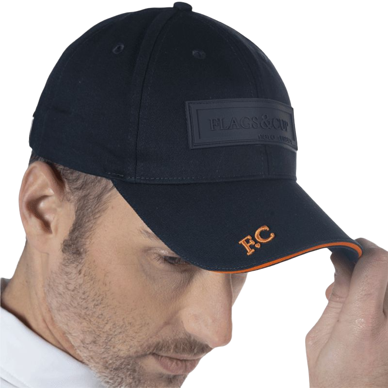 Flags & Cup - Casquette homme Estero marine/ mandarine