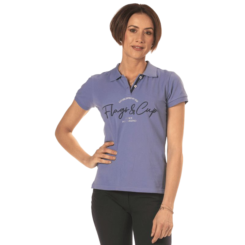 Flags &amp; Cup - Salta amethyst women's short-sleeved polo shirt