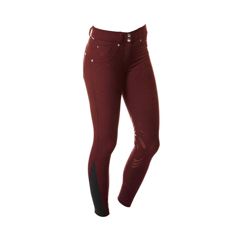 Flags & Cup - Pantalon d'équitation femme Push up Bordeaux