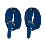 Flags & Cup - Etrivières nylon gainé et cuir marine | - Ohlala