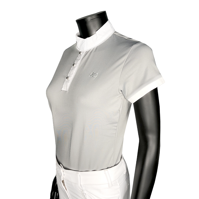 Flags &amp; Cup - Candiba Gray women's short-sleeved polo shirt 