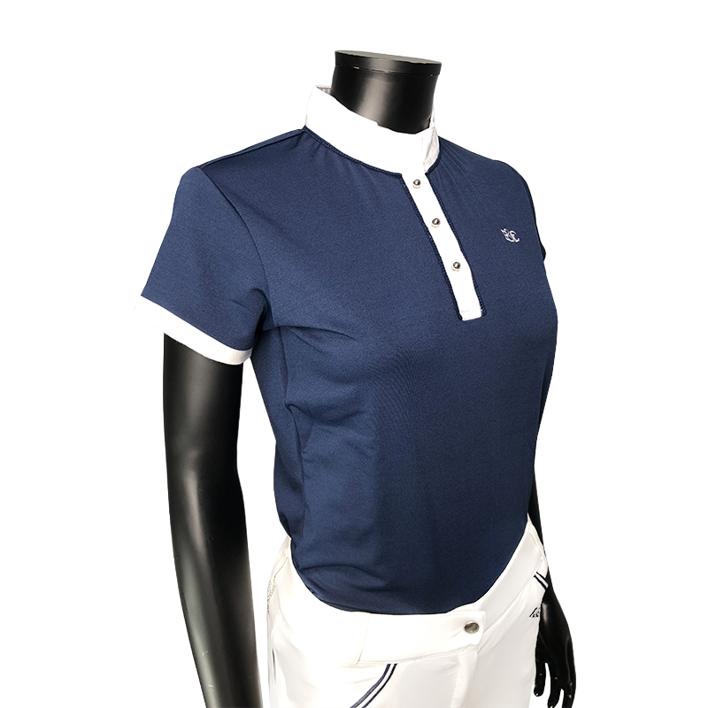 Flags & Cup - Polo manches courtes Candiba femme Marine