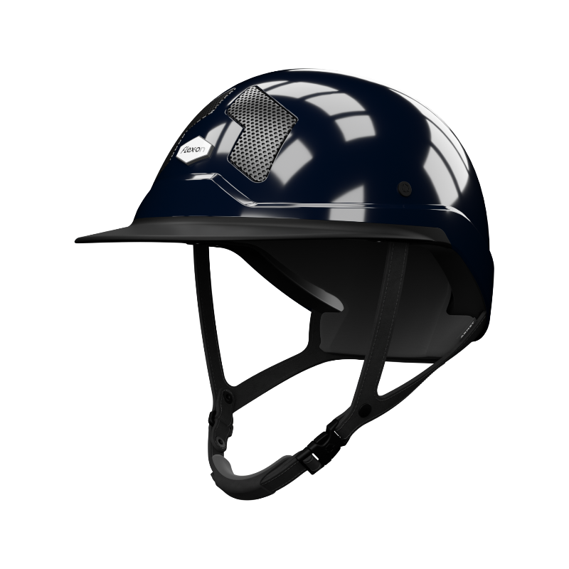 Flex On - Casque d'équitation Armet Star marine jugulaire noir visière mixte