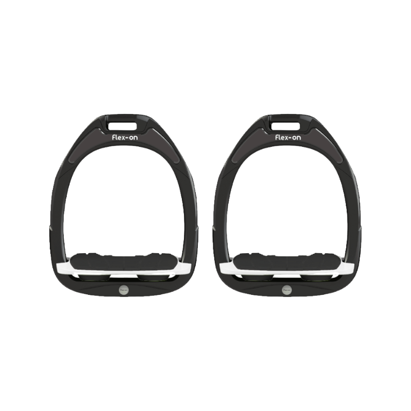 Flex On - GC Inclined Ultra Grip Stirrups Black / White / Black