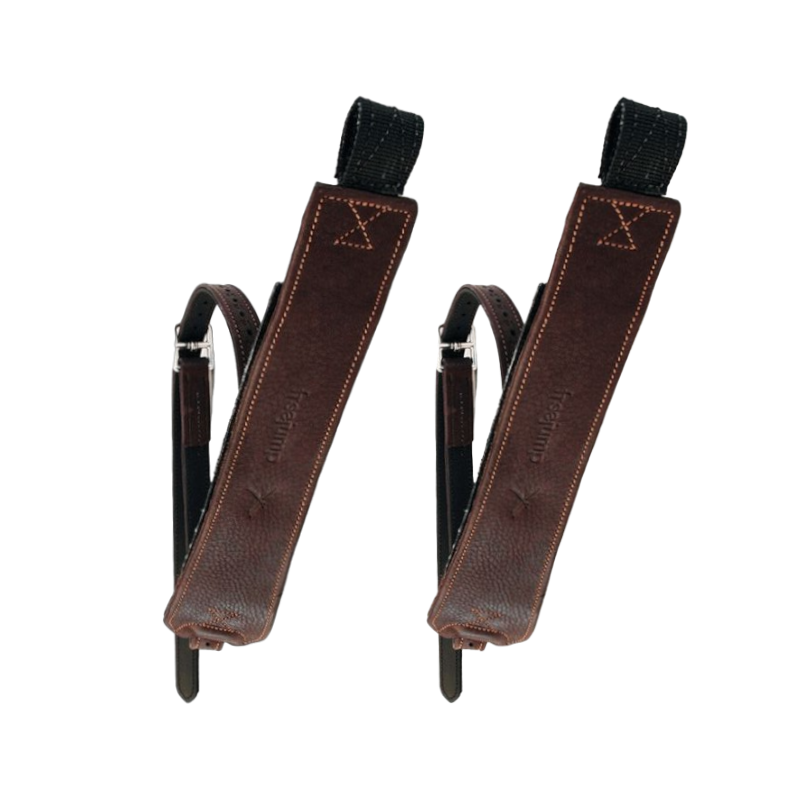 Freejump - Brown Progrip stirrup leathers