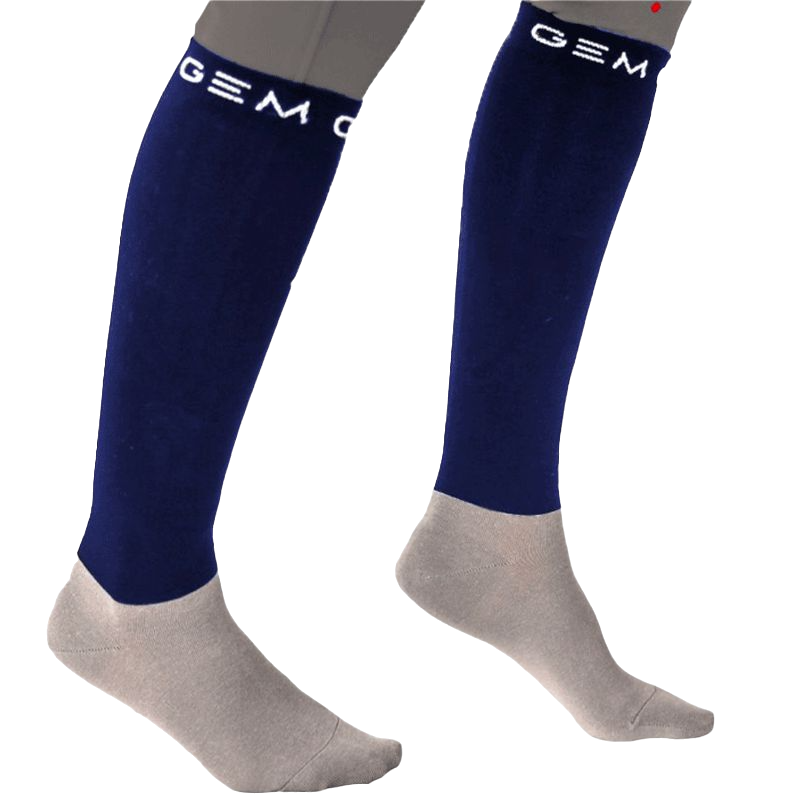 GEM Equitation - Chaussettes d'équitation Love marine (x2)