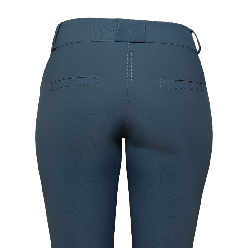 GEM - Pantalon d'équitation femme John full grip bleu celtique