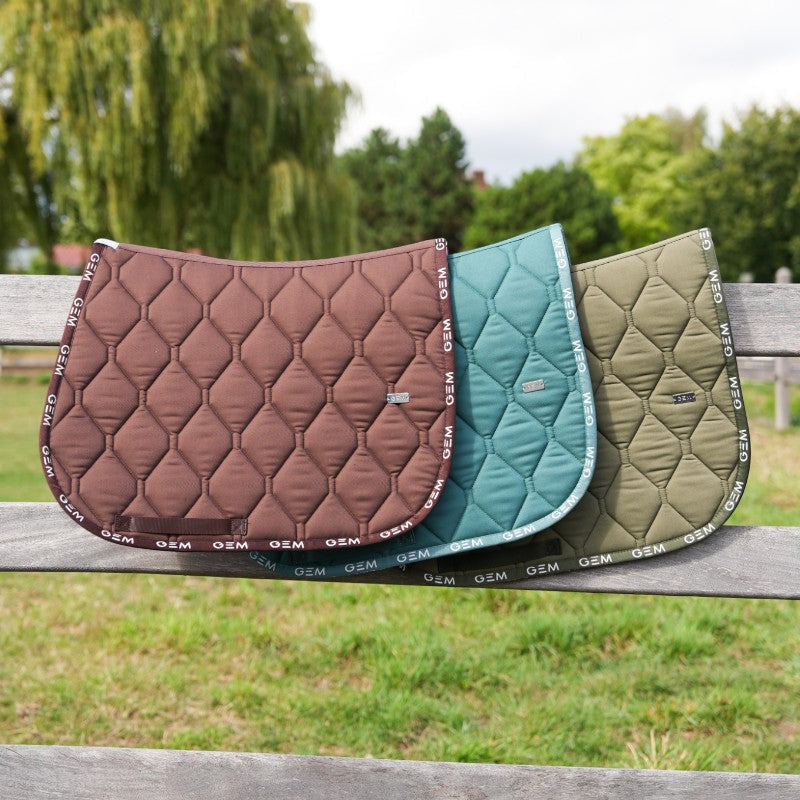 GEM - Saddle pad Love khaki | - Ohlala