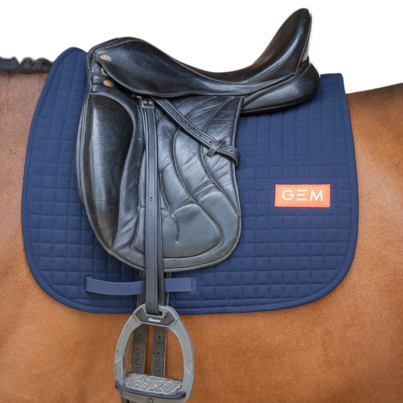 GEM - Tapis de dressage Leo bleu marine
