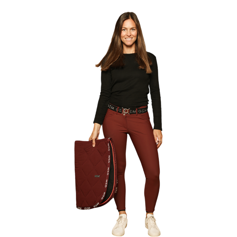 GEM - Women's riding pants John knee grip burgundy 