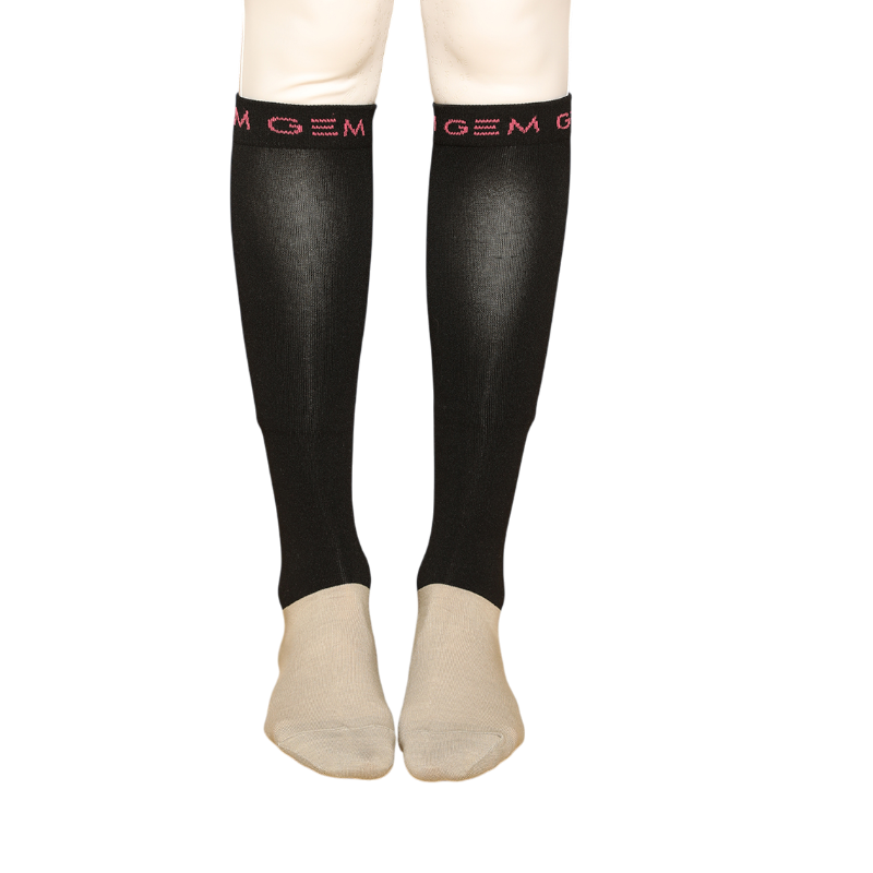 GEM - Chaussettes Love noir/ rose