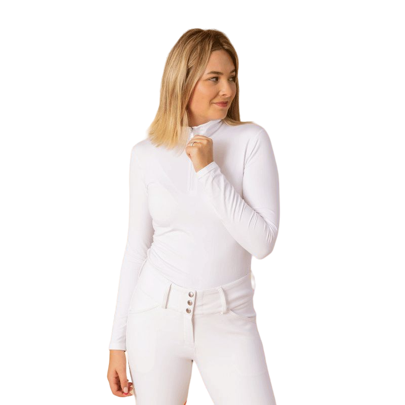 GEM Equitation - Canberra long-sleeved technical t-shirt white
